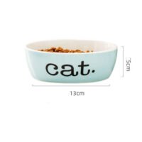 Ceramic bowl for pets - Blue cat, One size