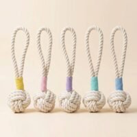 Natural White Dog Tug Toy | Handcrafted | Eco-Friendly
