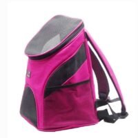 Premium Breathable Pets Travel Backpack Carrier - Rose red