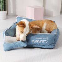 Dog Cat Bed Four Seasons Universal Sleeping Pad For Pets Pet Supplies - Navy blue, L