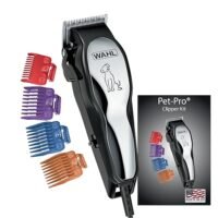 WAHL Premium Pet Double Sided Medium Pin Bristle Brush, Ergonomic Brush with Ergonomic Rubber Grips for Comfortable Brushing and Finishing Coats of Dogs and Cats – Model 858413
