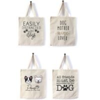 Pet Theme Printed Canvas Tote Bag