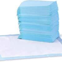 Dog and Puppy Pee Pads with Leak-Proof Quick-Dry Design for Potty Training, Standard Absorbency, Regular Size, 22 x 22 Inches, Pack of 100, Blue & White