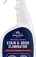 Rocco & Roxie Supply Co. Stain & Odor Eliminator for Strong Odor, 32oz Enzyme Pet Odor Eliminator for Home, Carpet Stain Remover for Cats & Dog Pee, Enzymatic Cat Urine Destroyer, Carpet Cleaner Spray
